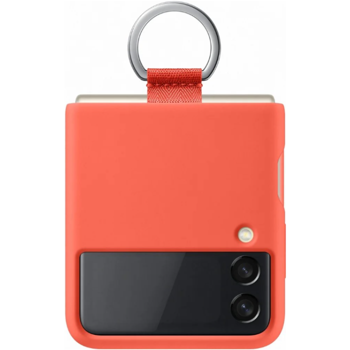 Silikónové puzdro Samsung na Samsung Galaxy Z Flip3 5G F711 EF-PF711TPE Silicone Cover Coral