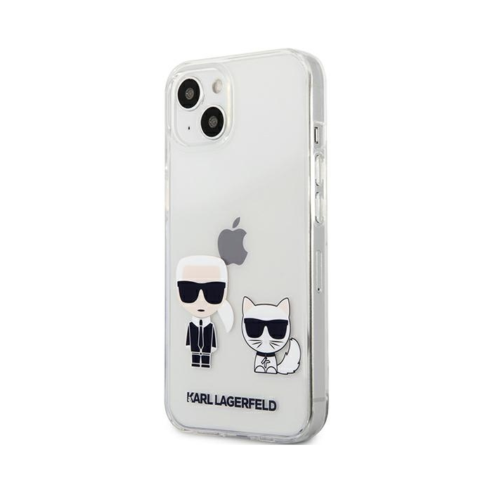 Plastové puzdro Karl Lagerfeld na Apple iPhone 13 KLHCP13MCKTR Ikonik transparentné