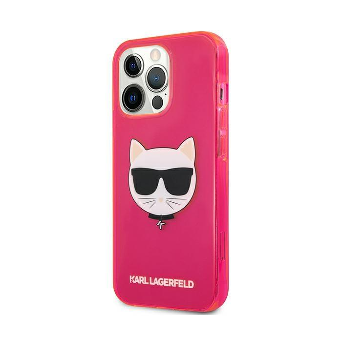 Silikónové puzdro Karl Lagerfeld na Apple iPhone 13 KLHCP13MCHTRP Choupette Head ružové