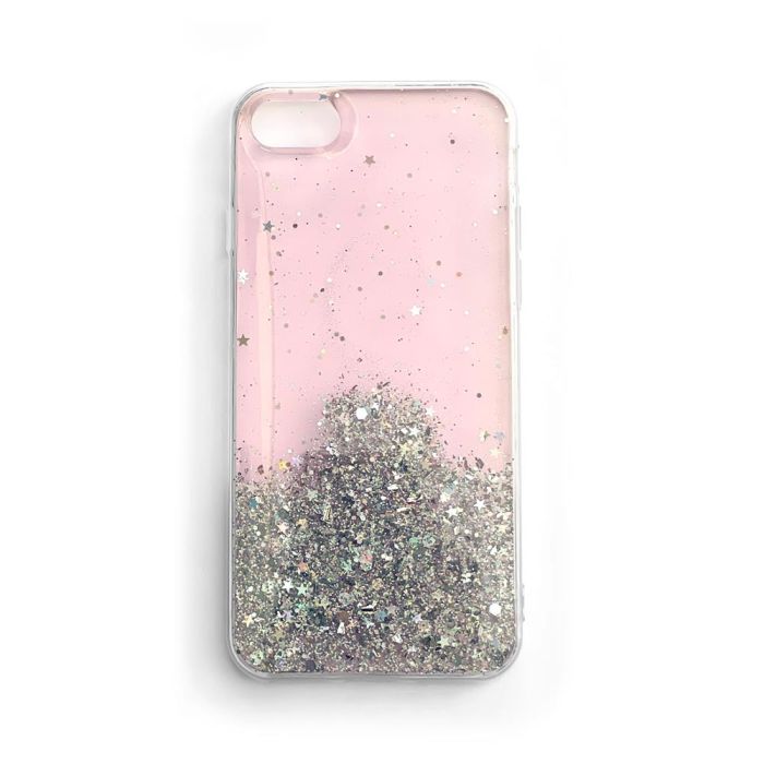 Plastové puzdro na Xiaomi Redmi 9T/Poco M3 Wozinsky Star Glitter Shining ružové