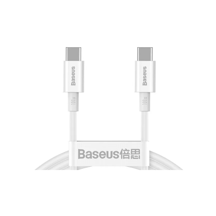 Kábel Baseus Superior Fast Charging CATYS-B02, USB-C na USB-C 100W, 1m, biely