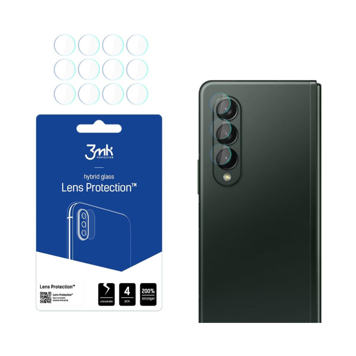 Tvrdené sklo na fotoaparát na Samsung Galaxy Z Fold 3 5G 3mk Hybrid Lens Protection