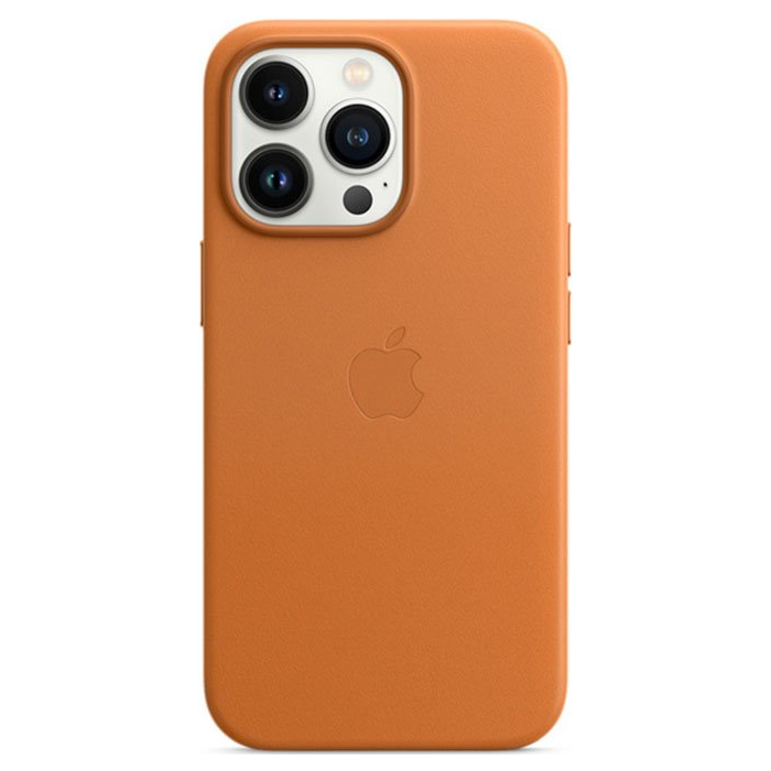 Kožené puzdro Apple na Apple iPhone 13 Pro Max MM1L3ZM/A Leather Case with MagSafe Golden Brown