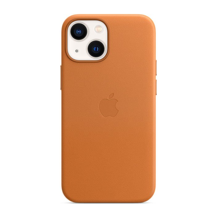 Kožené puzdro Apple na Apple iPhone 13 MM103ZM/A Leather MagSafe Golden Brown
