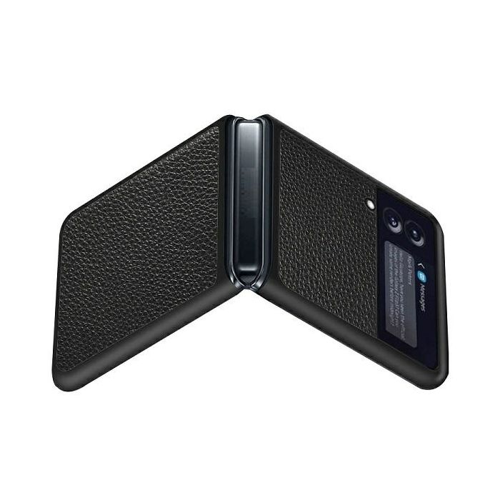 Plastové puzdro na Samsung Galaxy Z Flip 3 5G F711 Beline Leather čierne