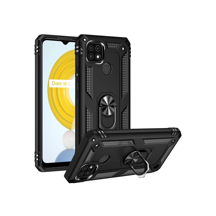 Odolné puzdro na Realme C21 Ring Armor čierne