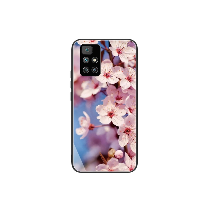 Plastové puzdro na Xiaomi Redmi 10 Glass TPU Kvety