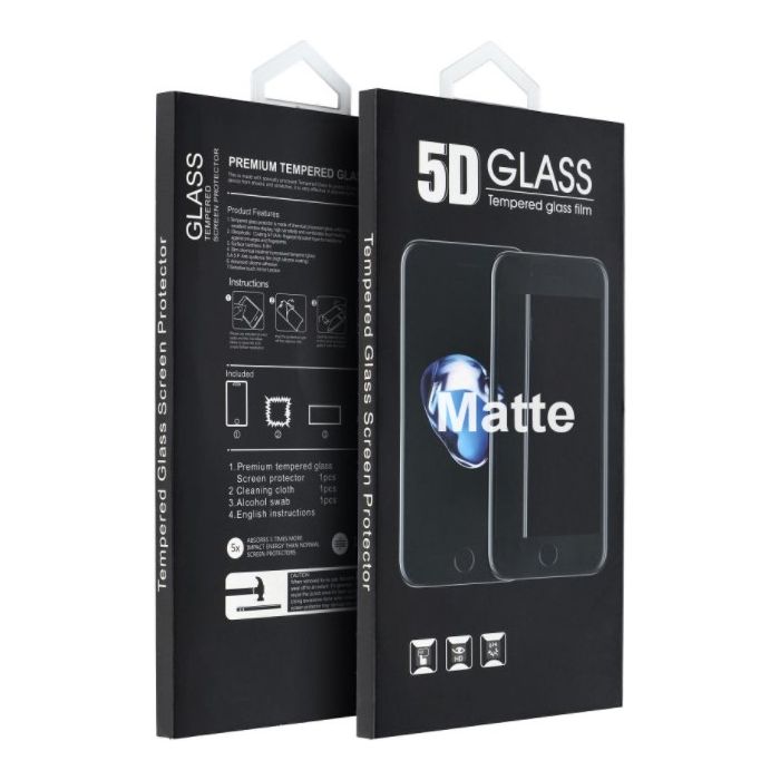 Ochranné sklo 5D Full Glue Tempered Glass Apple iPhone 13/16e (MATTE) čierne