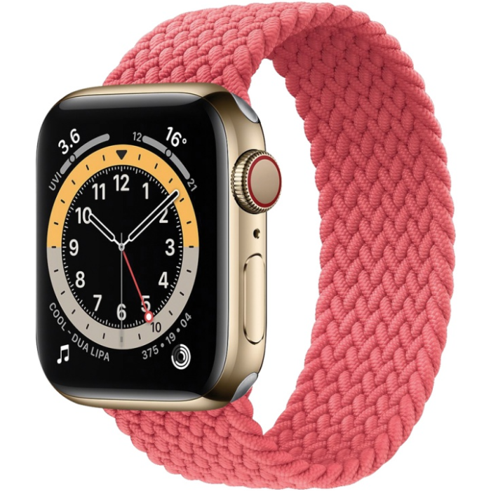 Náhradný remienok na Apple Watch 38/40/41 mm COTECi Nylon Braided Strap 161 mm Pink Punch