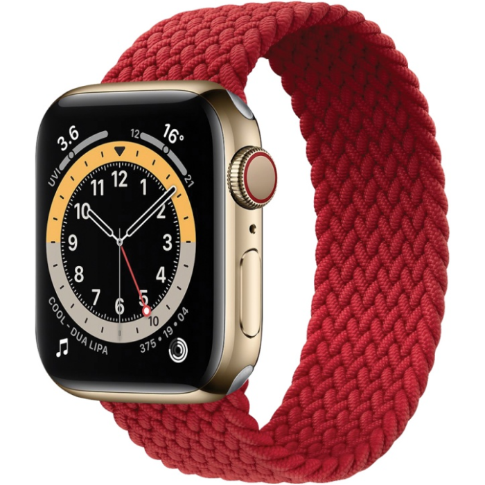 Náhradný remienok na Apple Watch 38/40/41mm COTECi Nylon Braided Strap 136 mm Red