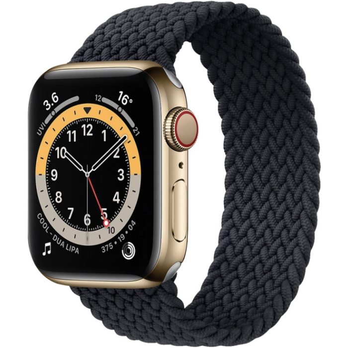 Náhradný remienok na Apple Watch 38/40/41 mm COTECi Nylon Braided Strap 161 mm Black