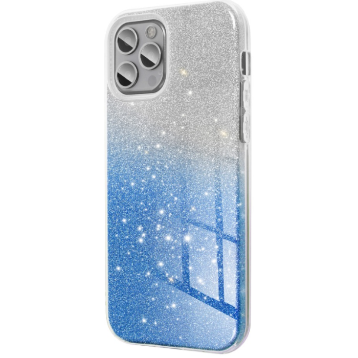 Silikónové puzdro na Samsung Galaxy A13 Forcell Shining strieborno-modré
