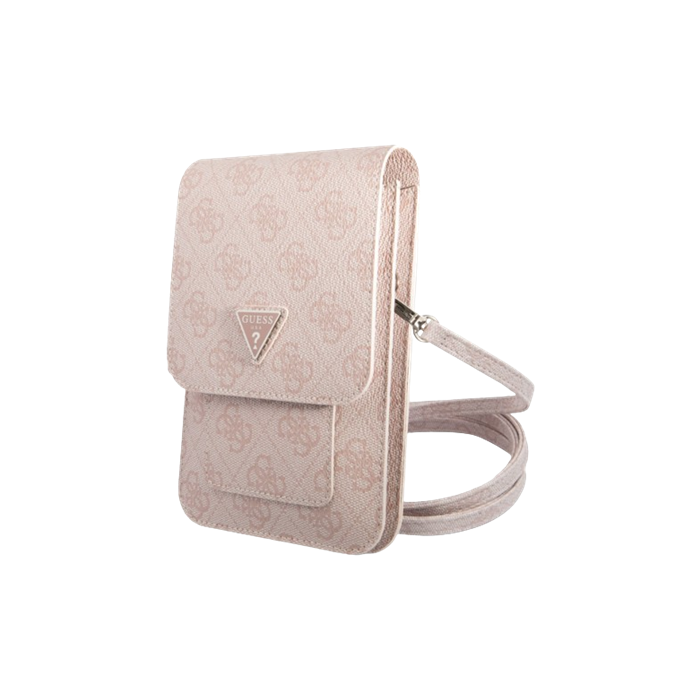 Univerzálne puzdro Guess na smartfón GUWBP4TMPI PU 4G Triangle Logo Phone Bag ružové