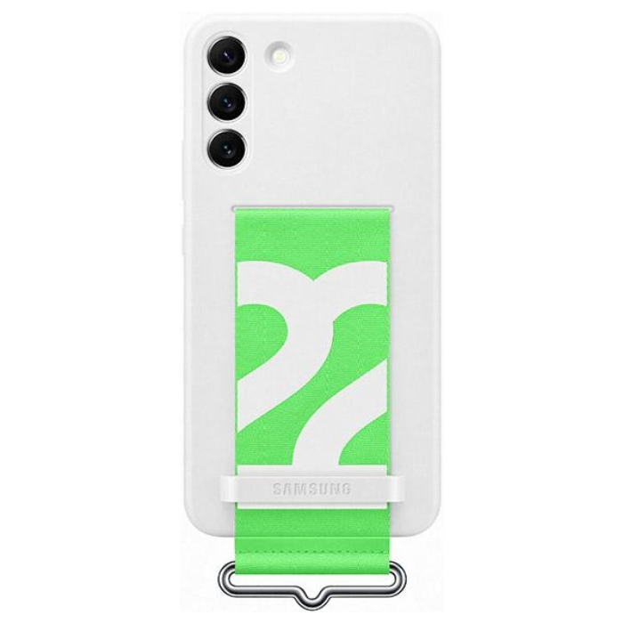 Silikónové puzdro Samsung na Samsung Galaxy S22 5G S901 EF-GS901TWE Silicone Strap biele