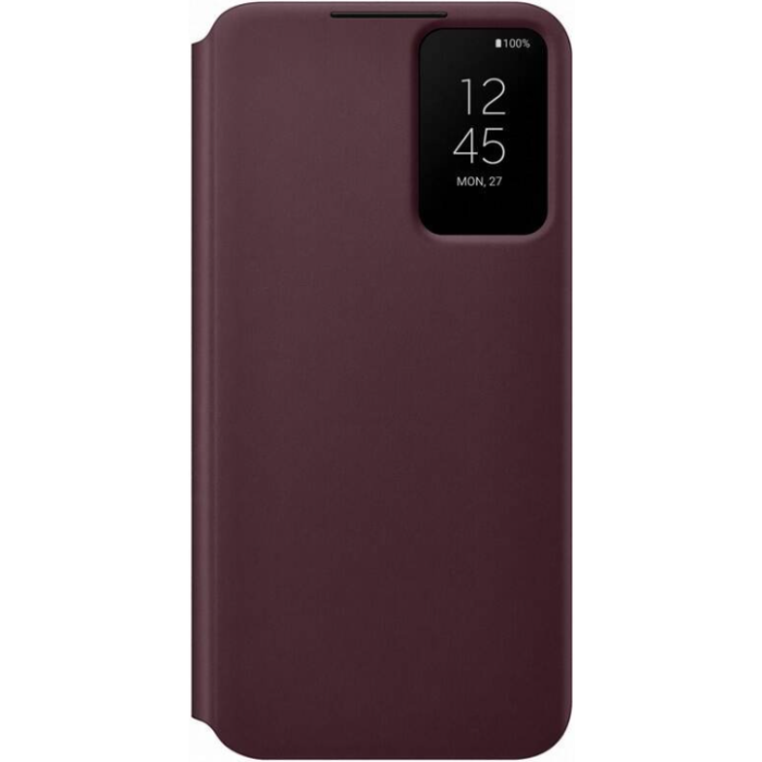 Diárové puzdro Samsung na Samsung Galaxy S22+ 5G S906 EF-ZS906CEE Clear View bordové