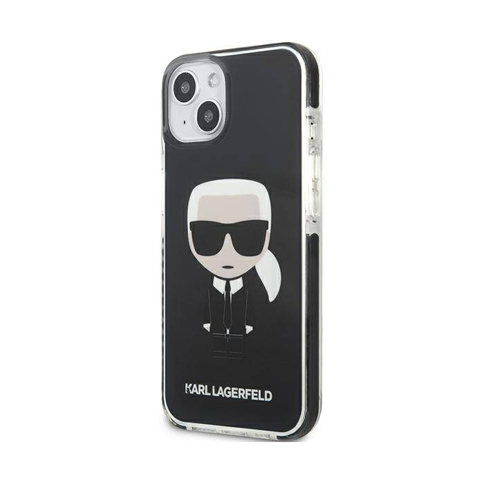 Plastové puzdro Karl Lagerfeld na Apple iPhone 13 Pro Max KLHCP13XTPEIKK Full Body Ikonik čierne