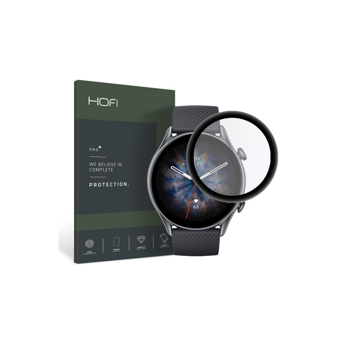 Tvrdené sklo na Amazfit GTR 3 Pro Hofi Hybrid Pro+ čierne