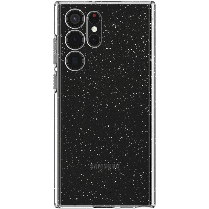 Odolné puzdro na Samsung Galaxy S22 Ultra 5G G908 Spigen Liquid Crystal Glitter transparentné