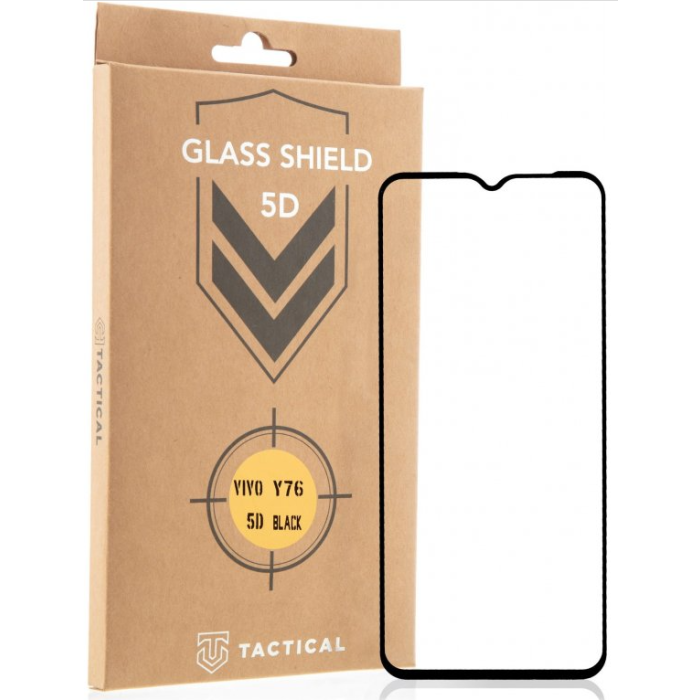 Tvrdené sklo na Vivo Y76 5G Tactical Shield 5D čierne 