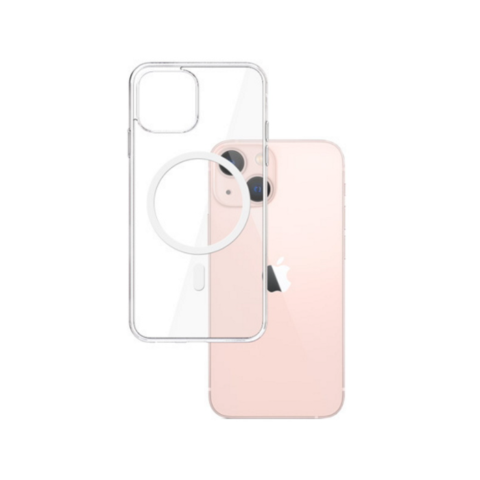 Silikónové puzdro na Apple iPhone 13 Pro Max 3mk Mag Case transparentné