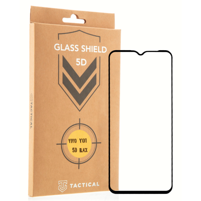 Tvrdené sklo na Vivo Y01 Tactical Glass Shield 5D čierne 