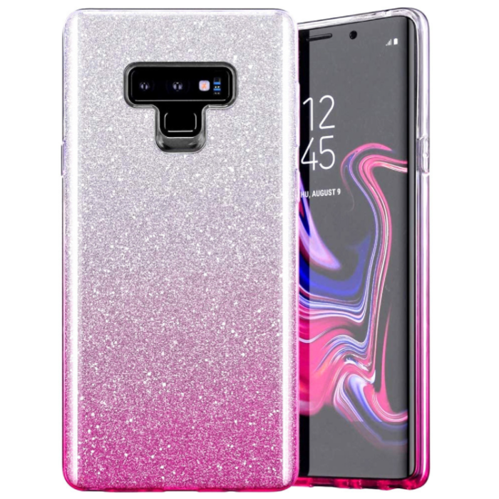 Silikónové puzdro na Samsung Galaxy A53 5G Shine Bling ružovo-strieborné 