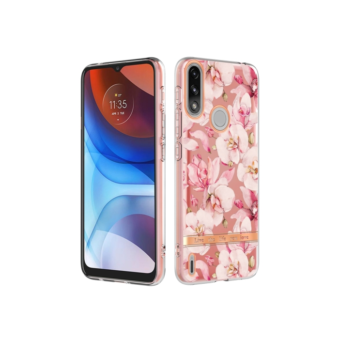 Silikónové puzdro na Motorola Moto E7 Power/E7i Power Flower ružové