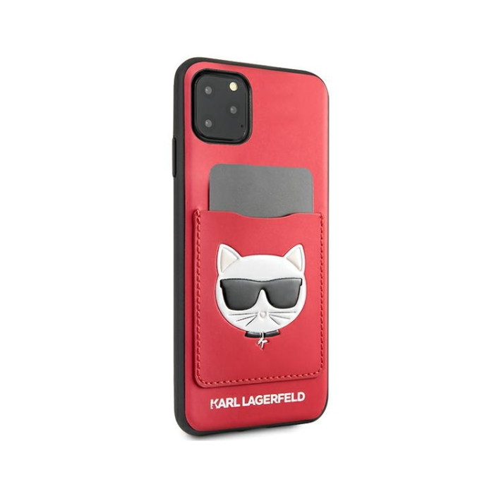 Plastové puzdro Karl Lagerfeld na Apple iPhone 11 Pro Max KLHCN65CSKCRE Choupette Head červené