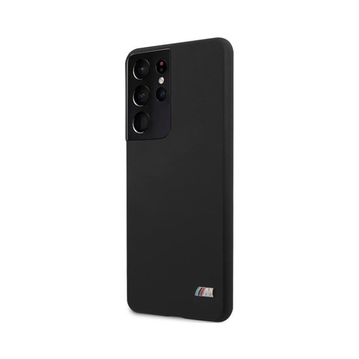 Silikónové puzdro BMW na Samsung Galaxy S21 Ultra 5G G998 BMHCS21LMSILBK M Collection čierne