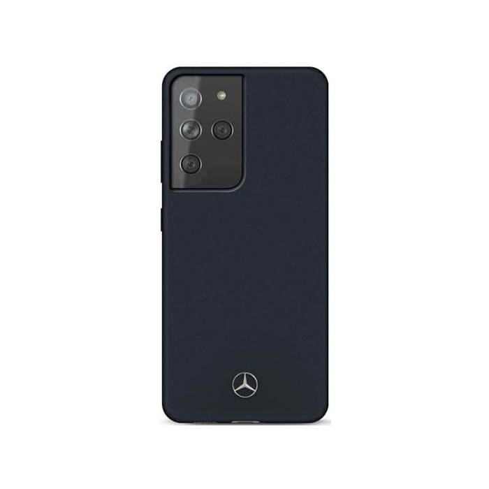 Silikónové puzdro Mercedes na Samsung Galaxy S21 Ultra G998 MEHCS21LSILNA Silicone Line modré