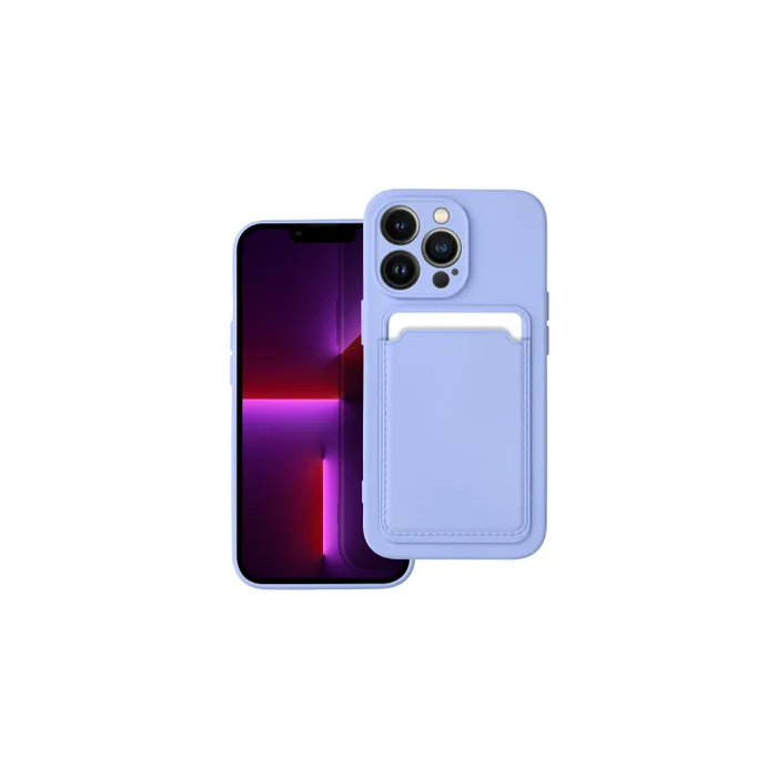 Silikónové puzdro na Apple iPhone 13 Pro Max Forcell Card fialové