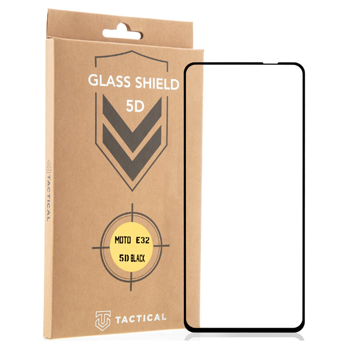 Tvrdené sklo na Motorola Moto E32/E32s Tactical Shield 5D celotvárové čierne