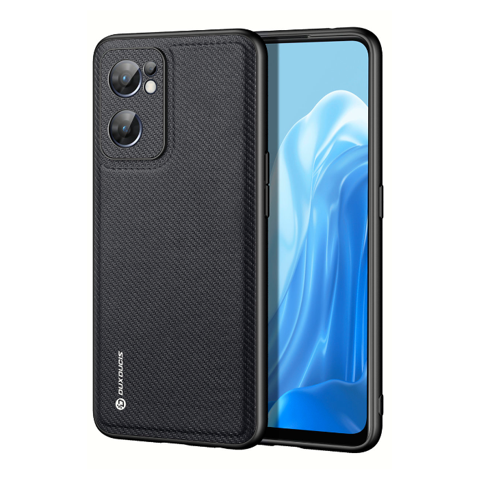 Plastové puzdro na Oppo Reno 7 5G Dux Ducis Fino Nylon TPC/TPU čierne