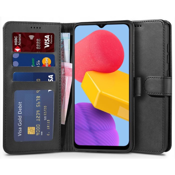 Diárové puzdro na Samsung Galaxy M13 M135 Tech-protect Wallet čierne