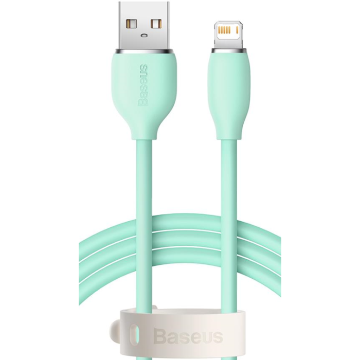Kábel Baseus Jelly Liquid, USB na Lightning 2,4A, 1.2m, zelený