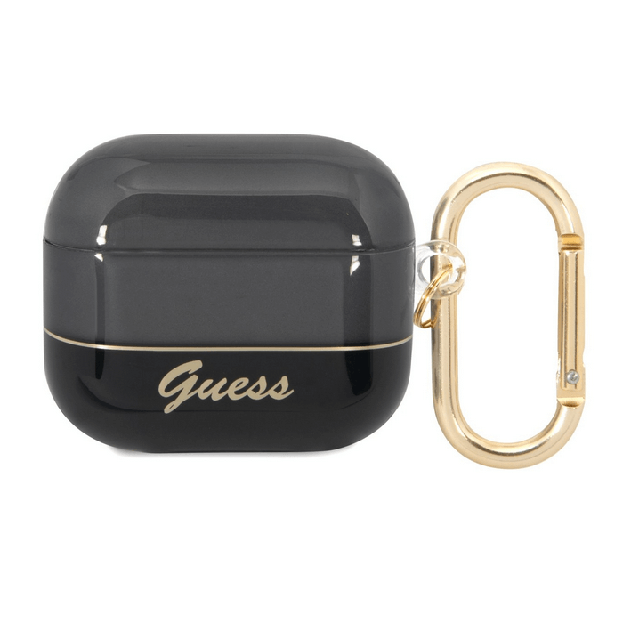 Puzdro na Apple AirPods 3 Guess Translucent čierne