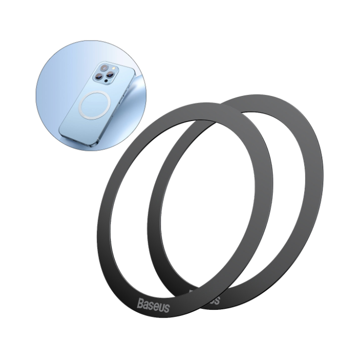 Magnetický krúžok Baseus Halo MagSafe Ring 2ks čierny