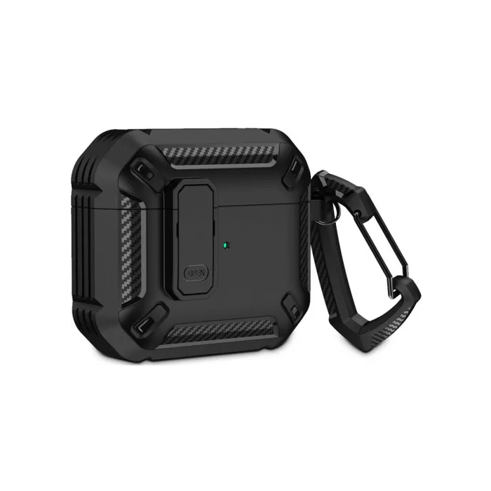 Odolné puzdro na Apple AirPods Pro 2/1 Tech-Protect X-Carbo čierne