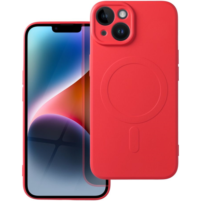 Silikónové puzdro na Apple iPhone 12 Mini Silicone Mag Cover červené