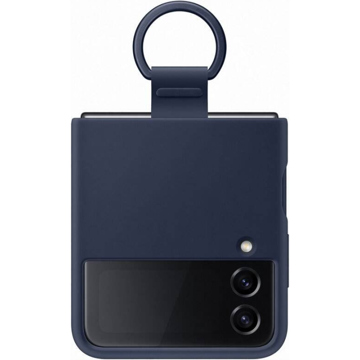 Silikónové puzdro Samsung na Samsung Galaxy Z Flip4 5G F721 EF-PF721TNEGWW Silicone Cover Navy