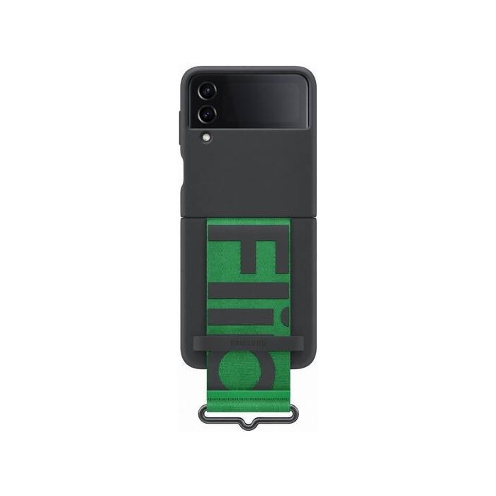 Silikónové puzdro Samsung na Samsung Galaxy Z Flip4 5G F721 EF-GF721TBEGWW Strap Black