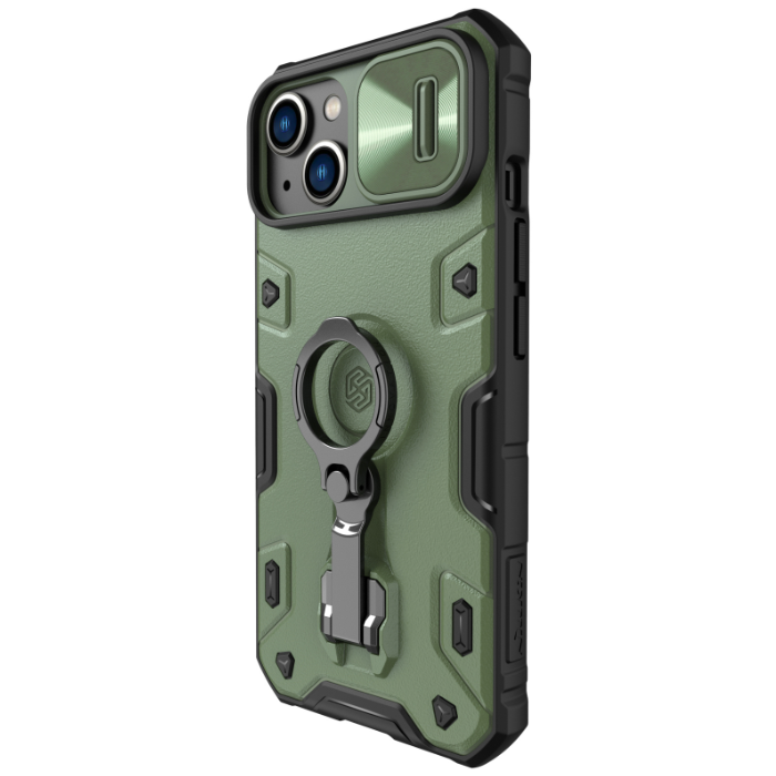 Odolné puzdro na Apple iPhone 14 Nillkin CamShield Armor Pro zelené