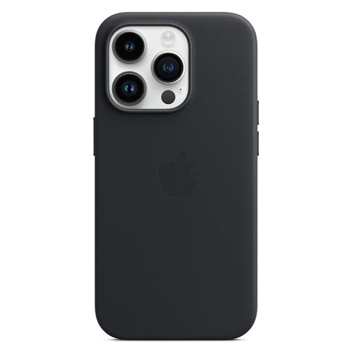 Kožené puzdro Apple na Apple iPhone 14 Pro MPPG3ZM/A Leather Case with MagSafe Midnight