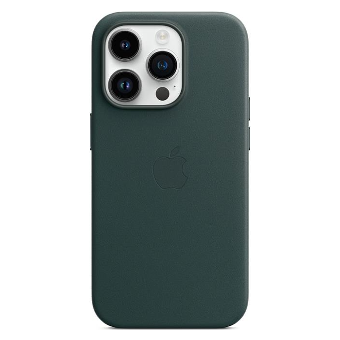 Kožené puzdro Apple na Apple iPhone 14 Pro MPPH3ZM/A Leather Case with MagSafe Forest Green