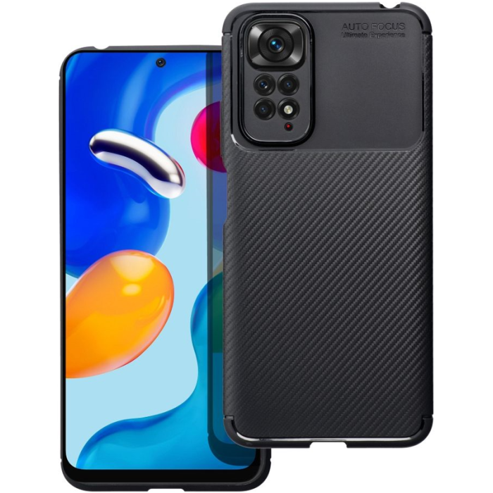 Silikónové puzdro na Xiaomi Redmi 10C/Poco C40 Carbon Premium čierne