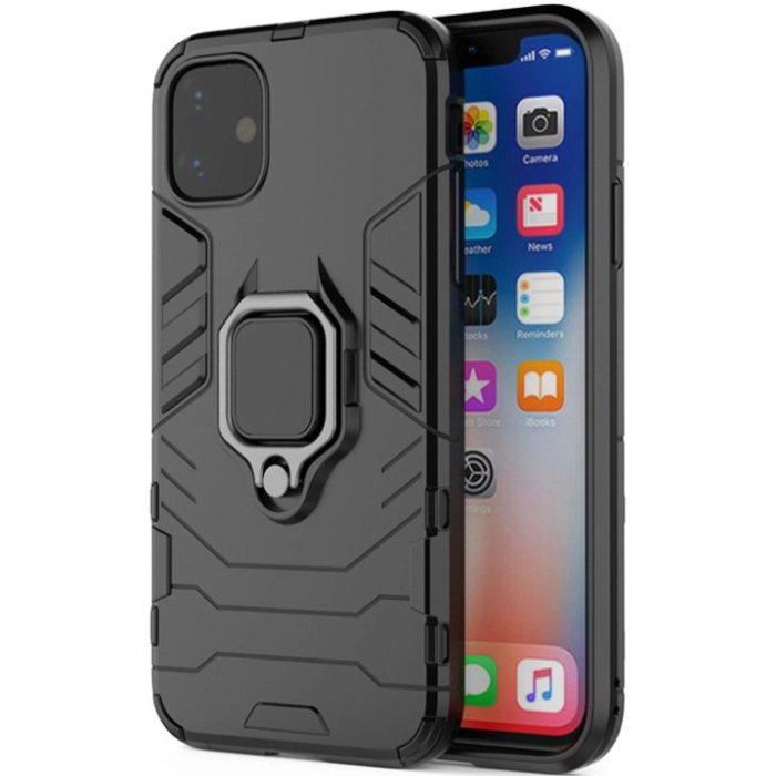 Odolné puzdro na Apple iPhone 14 Ring Armor Rugged čierne
