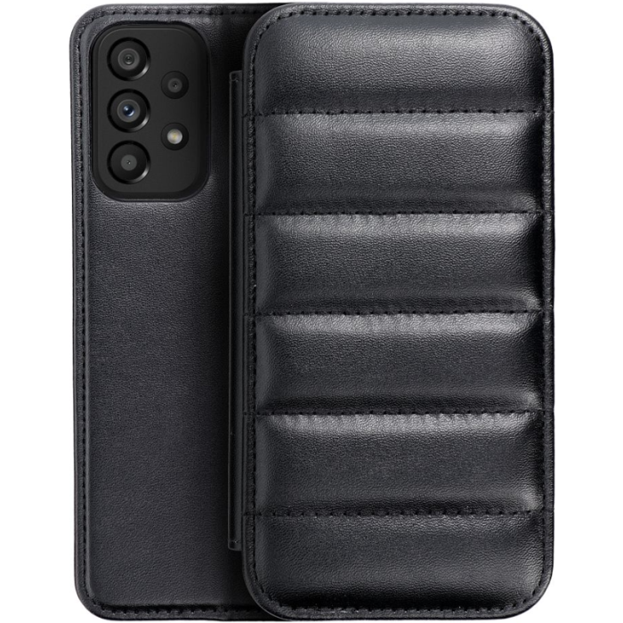 Diárové puzdro na Samsung Galaxy A33 5G A336 PUFFER čierne