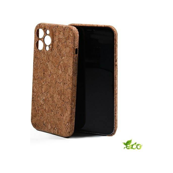 Korkové Eco puzdro na Apple iPhone X/Xs Wood TPU Eco hnedé