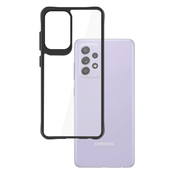 Odolné puzdro na Samsung Galaxy S23 Ultra 5G S918 3MK Satin Armor Case+ transparentno-čierne