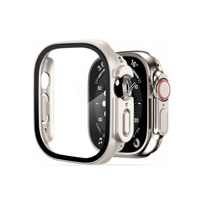 Plastové puzdro na Apple Watch Ultra 49mm Titanium Tech-Protect Defense 360 sivé